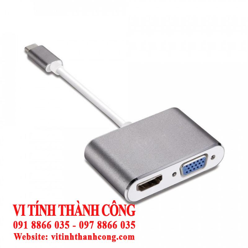 C&aacute;p Chuyển USB-C To HDMI-VGA