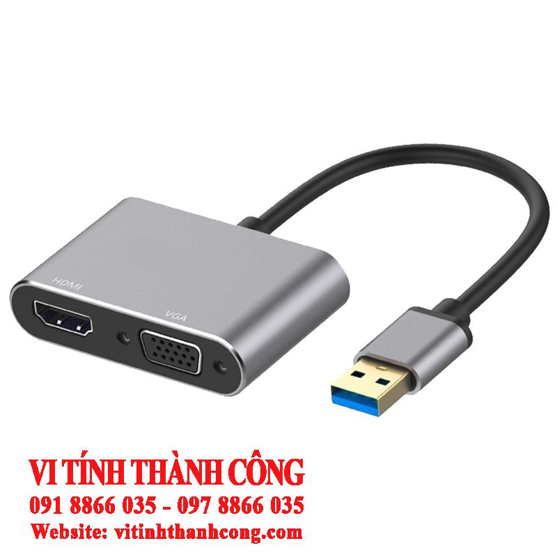 C&aacute;p Chuyển USB 3.0 To HDMI-VGA