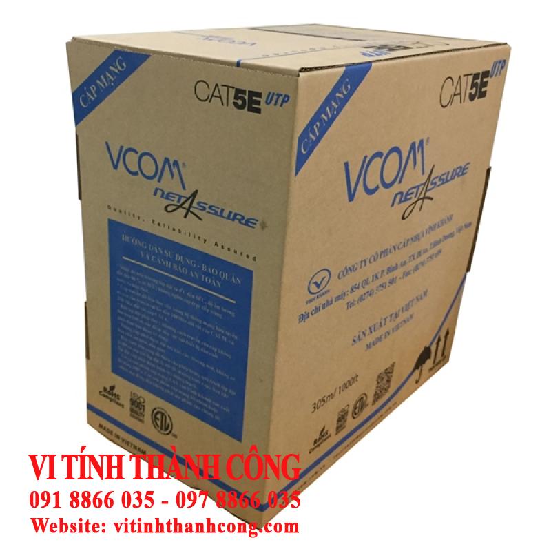 D&acirc;y Lan VCOM UTP 24AWG Cat5E PE